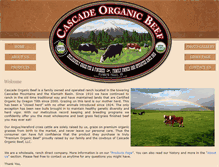 Tablet Screenshot of cascadeorganicbeef.com
